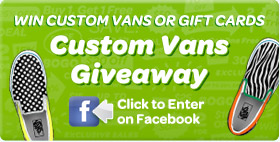 Win Custom Vans or Gift Cards - Click to enter on Facebook